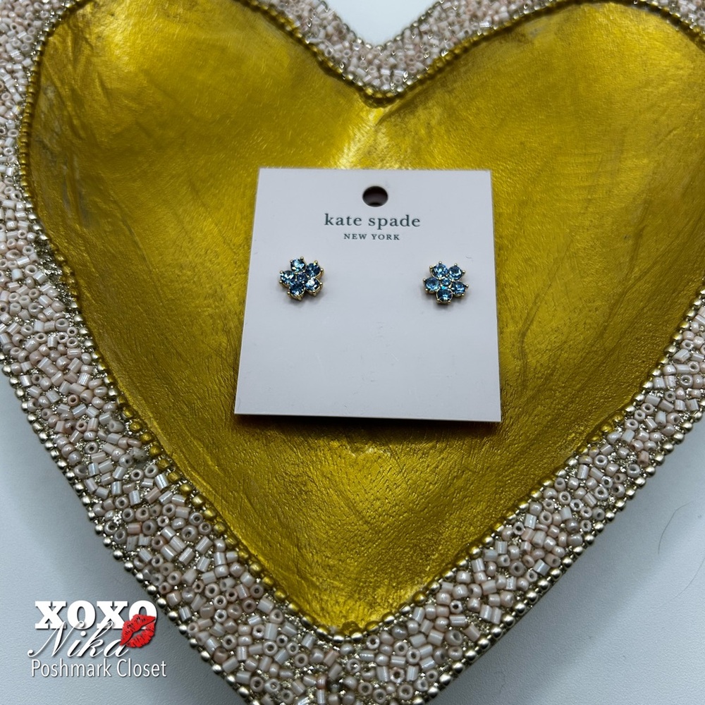 Kate Spade blue flower stud earrings